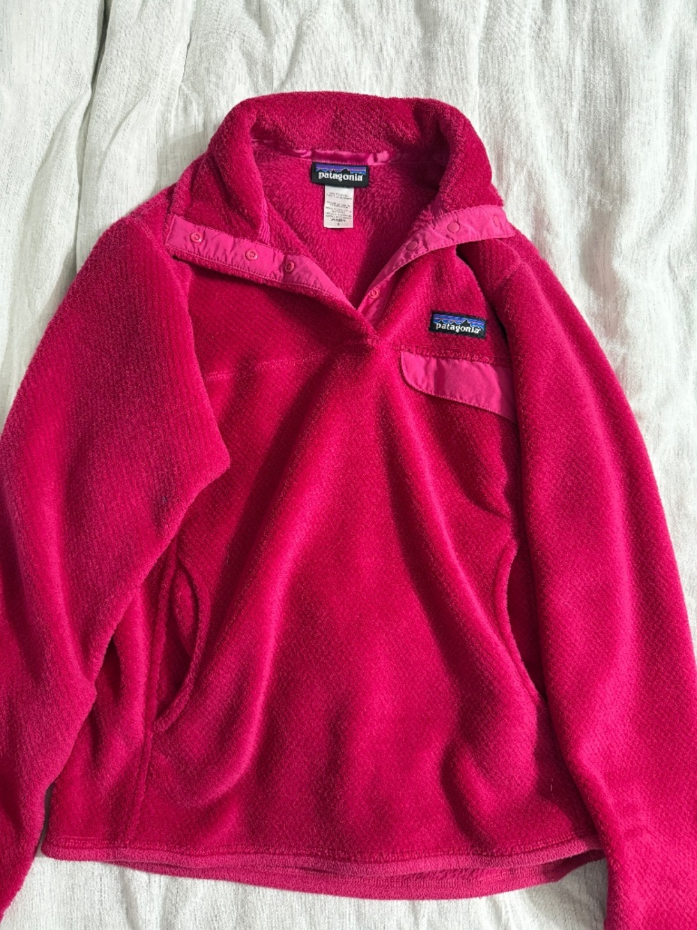 Patagonia pink quarter zip